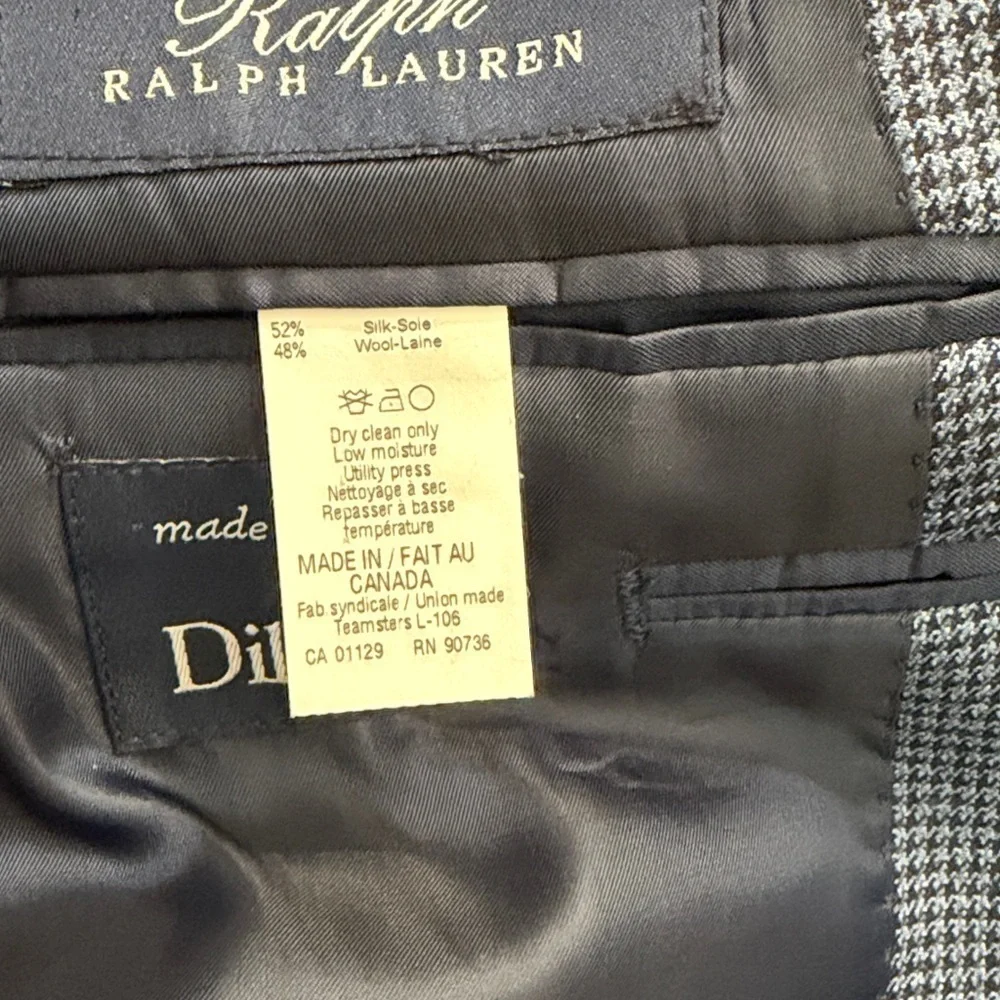 Ralph Lauren silk wool blend blazer jacket navy blue Dillards 36R sports coat